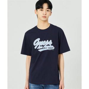 게스 GUESS 2color 유니 세미오버핏 중앙 로고 반팔티 NP2KE408 395508