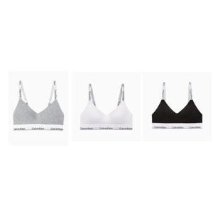캘빈클라인 Calvin Klein Underwear CK 여성 모던코튼 라이틀리 라인드 브라렛 3종 택 1(QF7059-100UB1P7A) 393036