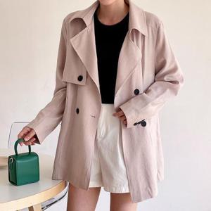 [강물처럼]아이우먼 숏바바리라인더블코트 IRP314M405 빅사이즈