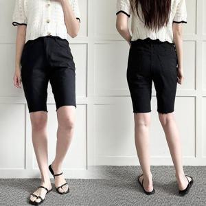 [강물처럼]빅사이즈사랑해요 P389L405 컷팅뒷밴드5부면반바지 LO