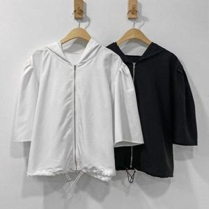 [강물처럼]빅사이즈사랑해요 S116L405 익스린넨후드집업자켓 LT