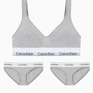 캘빈클라인 Calvin Klein Underwear 여성 모던코튼 스쿱백 브라렛+팬티 2장 SET (QF5490-F3787AD-020) 391619