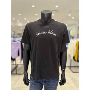 캘빈클라인 공용 스크립트 로고 클래식핏 반팔 티셔츠(4RC834G-UB1) 395353