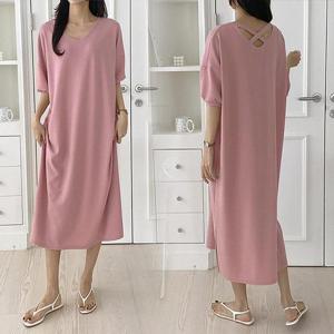 [강물처럼]위쉬몰 NO 백X끈브이넥롱원피스(G908H405) 빅사이즈 (