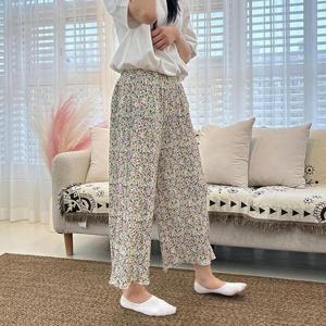 [강물처럼]아이우먼 패턴썸머플리츠바지 OOR062M405 빅사이즈 (1