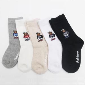 초등학생양말 유아동 베이직 컬러 곰모양 양말 5족 어린이 초등생