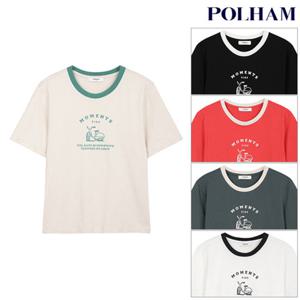 [폴햄] PHG2TS2220 여성 20수 코튼 링거 기본핏 반팔 티셔츠