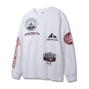 지프 그래픽 남녀공용 긴팔 티셔츠 JP2TSU013WH