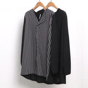 [강물처럼]빅사이즈엣지블라우스 6759L410 러버트임블라우스 MN