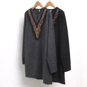 [강물처럼]빅사이즈트임티 7324L410 망사모티브셔츠티 MN (23488