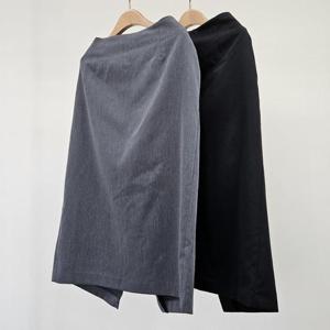 [강물처럼]빅사이즈무지스커트 S906L410 심플백트임밴딩스커트 G