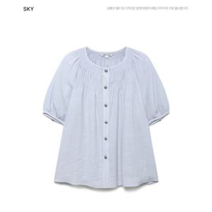 [나이스클랍][나이스클랍]라운드넥 반팔 요루블라우스A252PWB518