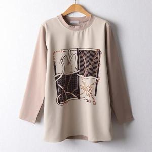 [강물처럼]아이우먼 프링팅커트지티셔츠 OLF540M411 빅사이즈 (2