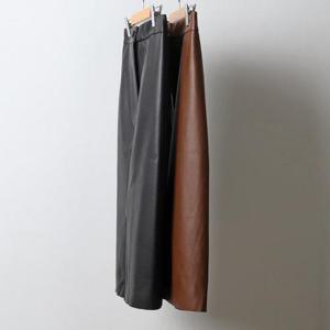 [강물처럼]빅사이즈가죽치마 J333L411 뒤밴딩레더트임스커트 BE