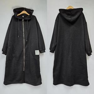 [강물처럼]빅사이즈후드집업 T134L411 캐주얼패치후드롱집업 ZY