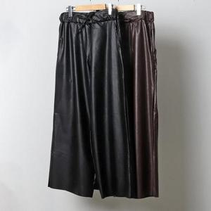 [강물처럼]빅사이즈가죽바지 J430L411 와이드핏레자밴딩팬츠 RA