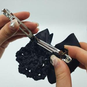 간호사머리망 올림머리 리본 머리망 헤어핀 블랙