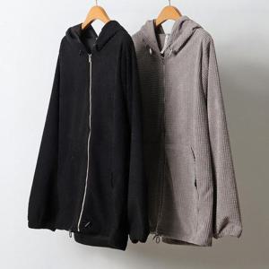 [강물처럼]빅사이즈후드집업 J503L411 사각와플골덴후드집업 HG