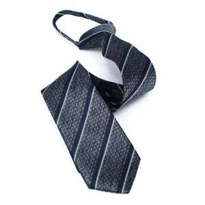 스트라이프넥타이 2색 사선 스트라이프 그레이 자동지퍼넥타이_NA7283