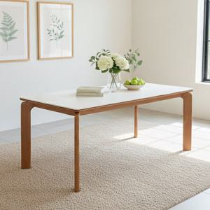 테드 원목 6인용 포세린 세라믹 식탁 테이블 (1800)