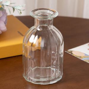 유리 글라스 원형 화병 페리 14cm 꽃병 인테리어 장식 소품 투명 원예 용품 꽃꽂이