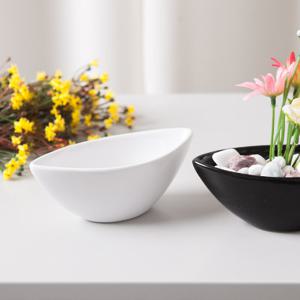 도자기 수반 미니반달 13x5cm 2컬러 조화꽃 전용 인테리어 화분 장식 소품 원예 용품