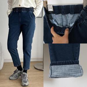 [강물처럼]위쉬몰 LO 뷰워싱슬림기모팬츠711(Q116H412) 빅사이즈