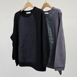 [강물처럼]빅사이즈라운드티 T340L411 와플라운드패딩배색티 IR