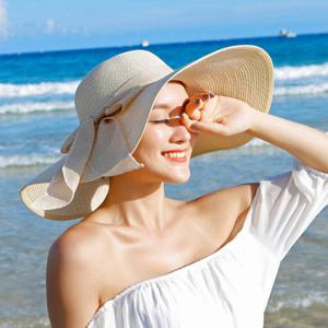 플로피햇 밀짚모자 여성 썬캡 여름모자 비치모자 왕골 밀집모자