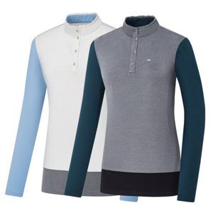 콜핑 여성 겨울 긴팔 플리스 카라 티셔츠