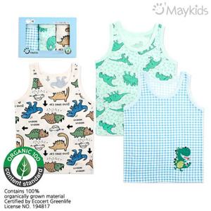 [메이키즈]쥬라기 오가닉 남아3매입 런닝