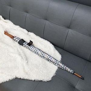 대형우산 튼튼한 모던 패션 체크 실버 고급 골프 자동 장우산