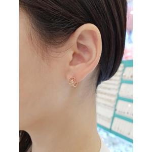 볼라레 세이브존01 원터치링귀걸이 핑크 스카시 장미 14k GE531