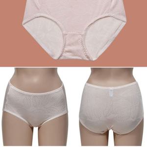 비비안 인견 나뭇잎패턴 여성 맥시 삼각팬티 심플팬티