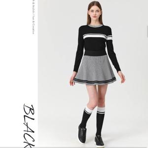 [엘르골프]깅엄체크 플레어 스커트6k21801