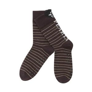 [파리게이츠] (521D3SC003)여성 하트 스마일 스트라이프 중목 양말