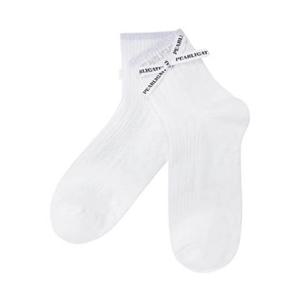 [파리게이츠] (521D3SC001)여성 글리터 라인 로고 단목 양말