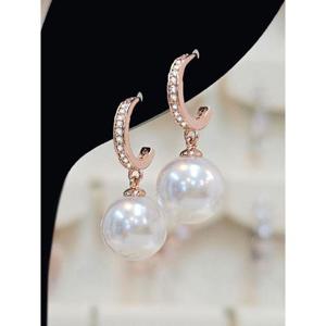 볼라레 세이브존03 볼라레 링타입 10mm진주 은침드롭귀걸이 2color AGSSS1731A