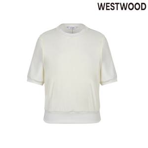 [웨스트우드]여성 봄 여름 우븐 레이어드 티셔츠WO1WCTR406