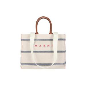 Marni 로고 자수 스트라이프 라지 토트백 SHMQ0068A0P6457 ZO706 TP935492570