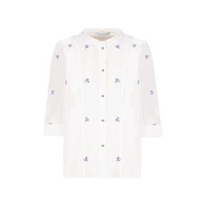 [크로커다일 레이디]로고 자수 블라우스 CLEMBL116