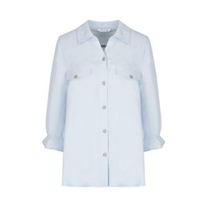 [크로커다일 레이디]소매프릴7부 블라우스 CLEMBL108