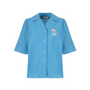 [크로커다일 레이디]플라워 오픈카라 블라우스 CLEMBL127