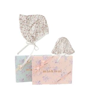 [밍크뮤]SC 선물포장(아이보리)페이즐리플라워모자(35A7001007)2025FW 신생아선물 출산준비
