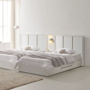 부부 호텔트윈 침대 SS+SS (조명협탁1개,2단매트) KC848