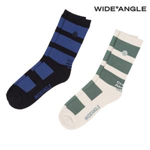 [와이드앵글] WMU23S06 WG 남성 배색 롱 삭스