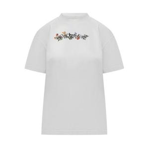 오프화이트 반팔 티셔츠 OWAA089F25JER002 0110 WHITE BLACK