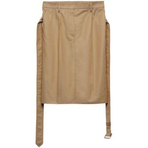프라다 미디 스커트 P185KK 14ZGF0065 Beige