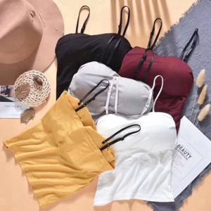 여성끈나시 4가지 색상 골지 캡내장 여성 나시티 이너탑