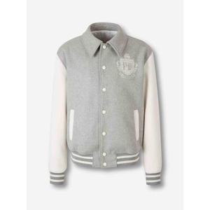 발망 봄버 자켓 FH0TFA71MH95 YHV Gris clair blanc